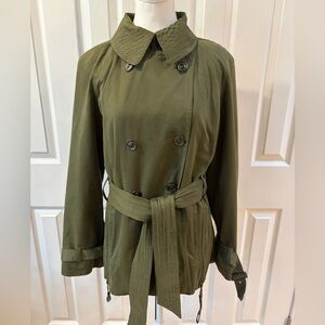 Anorak(?) Olive Green Double-Breasted Jacket Size M